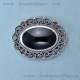 Broche de azabache y plata