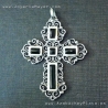 Cruz de azabache y plata