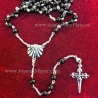 Rosario de azabache y plata