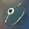 Pulsera de azabache y plata