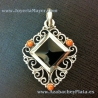 Colgante de azabache y plata