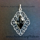Colgante de azabache y plata