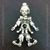 Colgante arlequín de azabache y plata