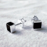 Pendientes de azabache y plata