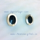 Pendientes de azabache y plata