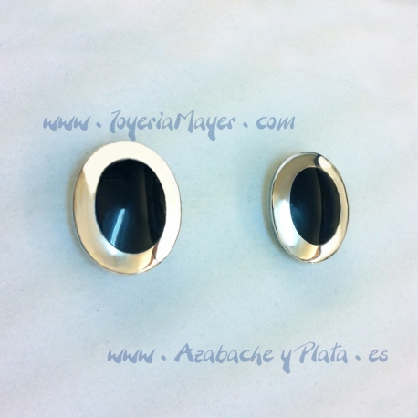 Pendientes de azabache y plata