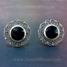 Pendientes de azabache y plata