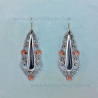 Pendientes de azabache y plata