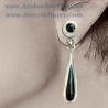 Pendientes de azabache y plata