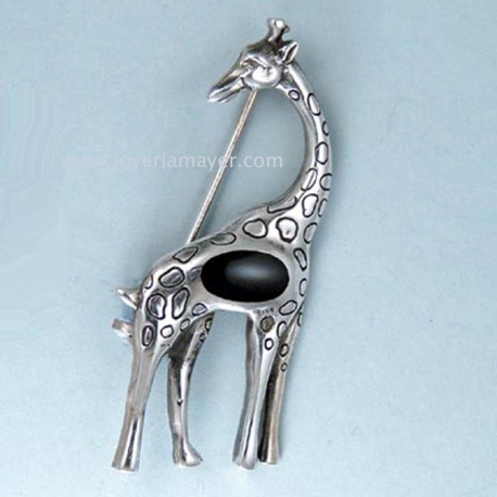 Broche de azabache y plata