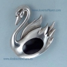 Broche de azabache y plata