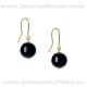 Pendientes de azabache y plata