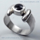 Anillo de azabache y plata