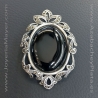 Broche de azabache y plata