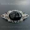 Broche de azabache y plata