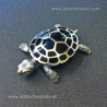 Tortuga de azabache y plata