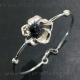 Pulsera de azabache y plata