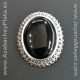 Broche de azabache y plata