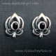 Pendientes de azabache y plata