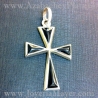 Cruz de azabache y plata