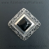 Broche de azabache y plata