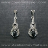 Pendientes de azabache y plata