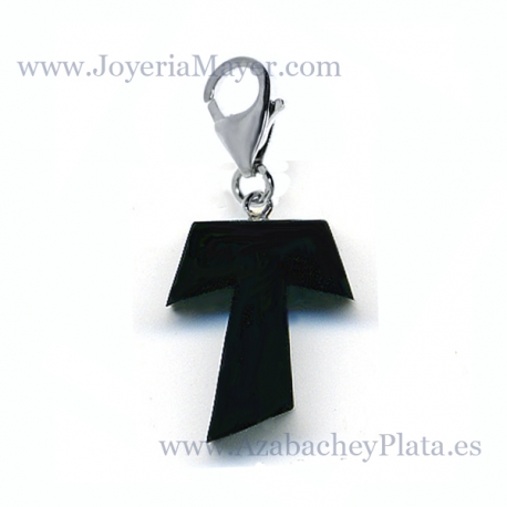 Charm bola de azabache y plata