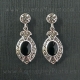 Pendientes de azabache y plata