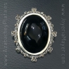 Broche de azabache y plata