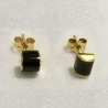Pendientes de azabache y oro