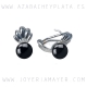 Pendientes de azabache y plata