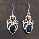Pendientes de azabache y plata