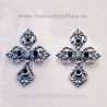 Pendientes regionales sapo de azabache y plata