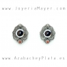 Pendientes de azabache y plata