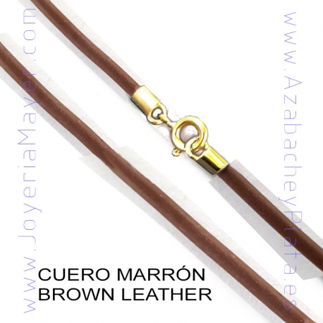 Cordón de cuero y plata