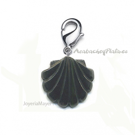 Charm concha de azabache y plata