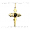 Cruz de Santiago de azabache y oro