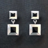 Pendientes de azabache y plata