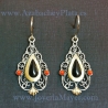 Pendientes de azabache, plata y oro