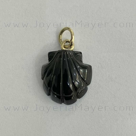 Concha de azabache y oro