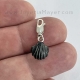 Charm de azabache y plata concha de Compostela
