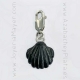 Charm de azabache y plata concha de Compostela
