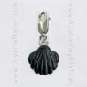 Charm de azabache y plata concha de Compostela