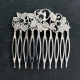 Peineta de azabache y plata