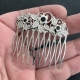 Peineta de azabache y plata