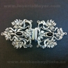 Broche de capa de azabache y plata
