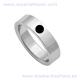 Jet ring and sterling silver