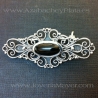 Broche de azabache y plata